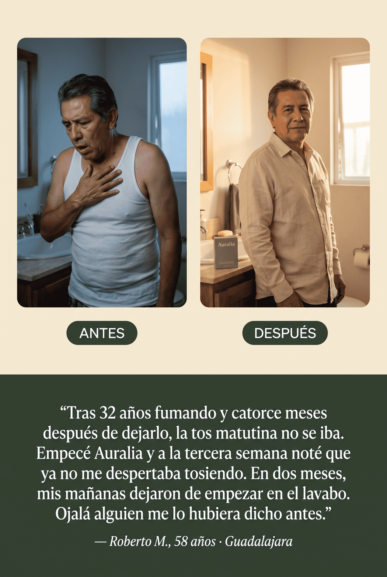 Auralia — Suplemento Natural para Pulmones del Ex-Fumador | Sobres Solubles