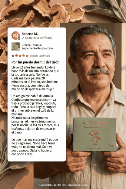 Auralia — Suplemento Natural para Pulmones del Ex-Fumador | Sobres Solubles