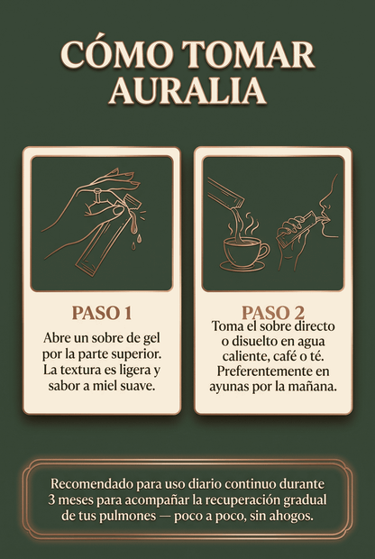 Auralia — Suplemento Natural para Pulmones del Ex-Fumador | Sobres Solubles